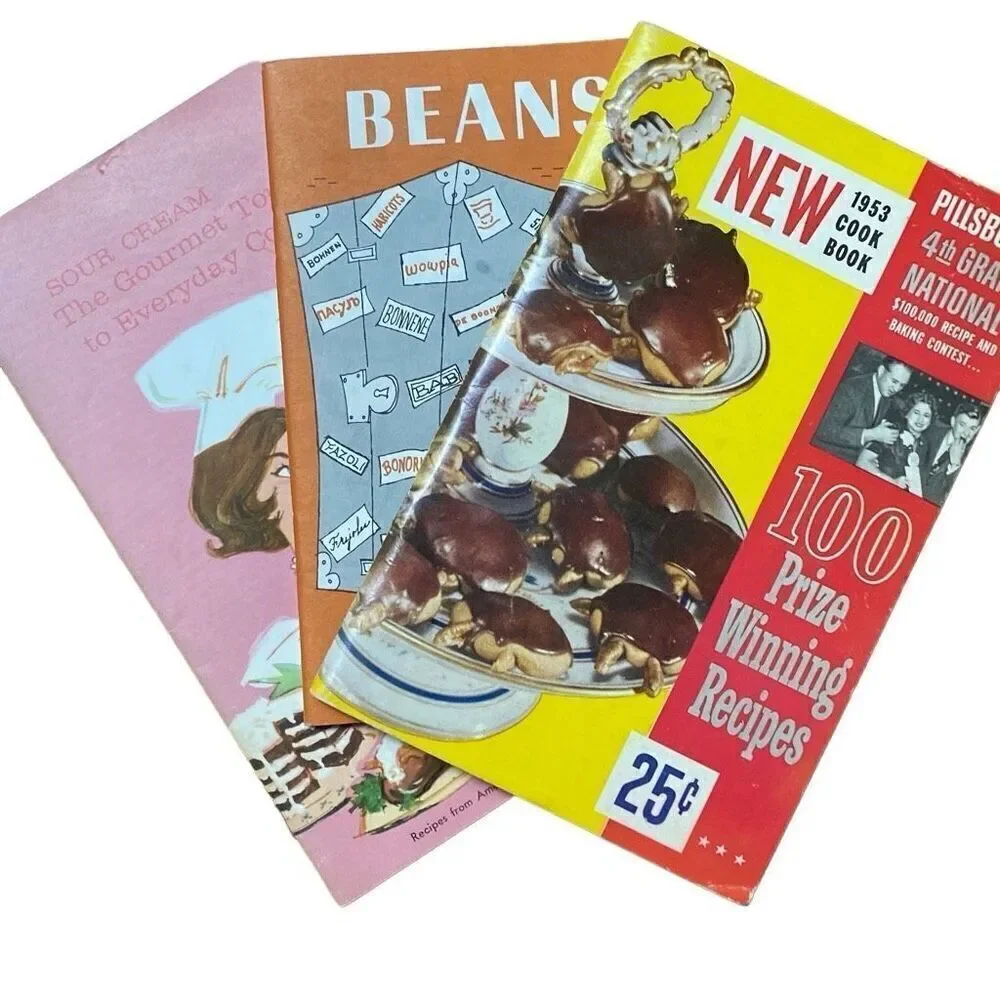 Vintage Cookbook bundle Pillsbury Beans Sour Cream